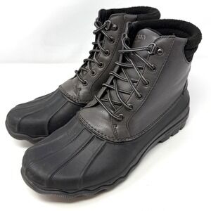 Sperry Men's‎ Avenue Duck Waterproof Boots GREY/BLACK - Size 10 Rain Snow